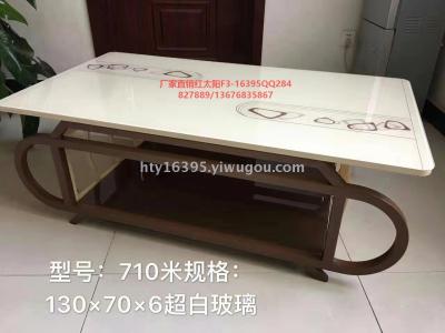Factory direct sale of high - grade toughened hot curved glass tea table TV table glass tea table table table