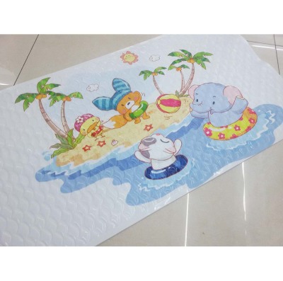 New long square fish scale color printing bathroom anti-skid pad bath mat shower bath mat foot pad anti-skid pad