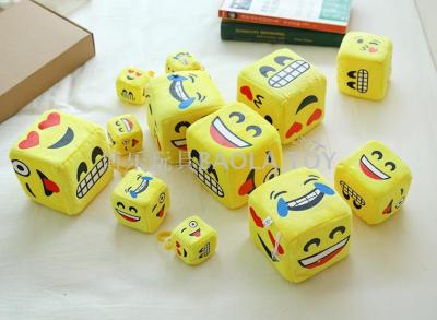 Bole plush toy dice cuboid facial expression dice funny funny facial expression gifts