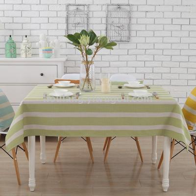 Waterproof tablecloth cloth art cotton and linen rectangular modern simple square table sitting room table