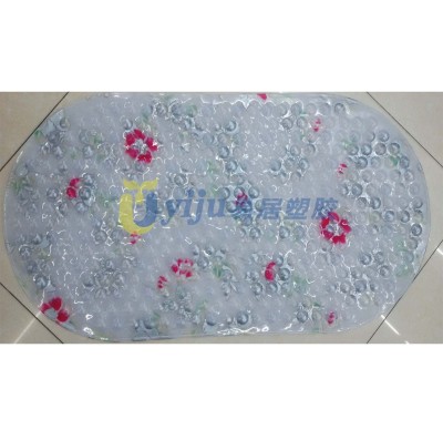 The New PVC mercifully color printing silver rose floor mat bathroom anti - skid pad environmental protection belt suction plate anti - skid pad
