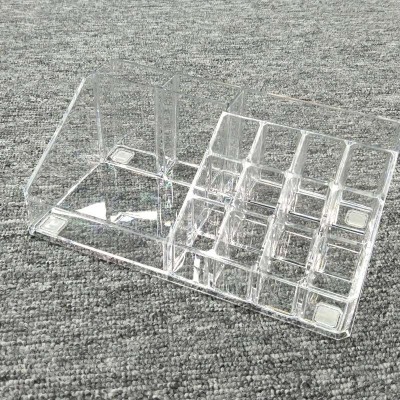 Desk drawer acrylic transparent cosmetics receptacle box dresser plastic skin care lipstick holder