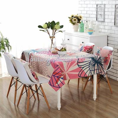 Natural cotton and linen cloth table cloth desk cover cloth round table cloth cartoon table cloth square tablecloth