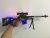 Children's electric toy gun simulates sound - light projection sniper rifle