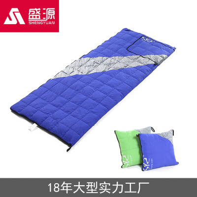 Outdoor multifunctional cushion down sleeping bag adult envelope type super light camping wholesale trade custom