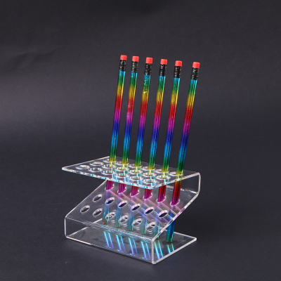 Transparent acrylic 18 hole design pen holder pen holder ball pen pencil is suitable for multi-function display rack