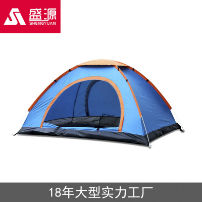 Shengyuan outdoor automatic camping tent double double door portable tent 3-4 people quick open hand throw camping tent