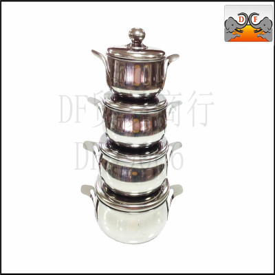 DF99066DF Trading House steel lid rising pot stainless steel kitchen tableware