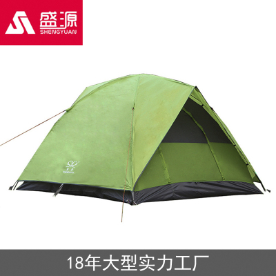 Shengyuan factory outdoor camping tent double door outdoor tent beach four people tourism tent