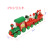 Manufacturer direct sale four small wooden Christmas small train children wooden toys creative gifts