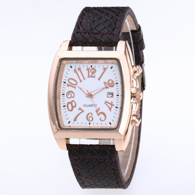 Fashion men's watch Korean version of the student leisure vintage real leather belt quartz watch sports wrist watch