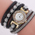 New European style wrist watch made of Korean corduroy and diamond alloy for women's fashion