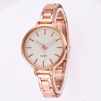 Women's watch round fashion women's steel belt watch trend women's watch with trend women's quartz watch