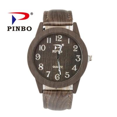 Watch imitation wood band male student couple watch taobao hot style hot sale large dial casual hand