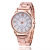 Fashionable personality petal female steel band bracelet watch elegant diamond-encrusted ladies disc quartz watch