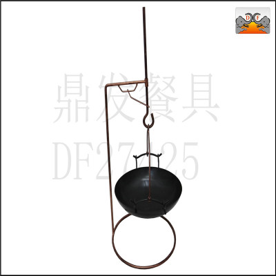 DF27425 dingfa stainless steel kitchen and hotel utensils and cutlery bronze vertical bracket hanging pot