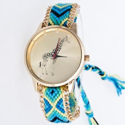 Ladies Korean woollen knitting watch giraffe fashion quartz print ladies watch