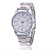 Fashionable personality petal female steel band bracelet watch elegant diamond-encrusted ladies disc quartz watch