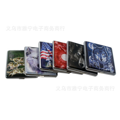 The manufacturer sells 20 cigarette cartons with printed cigarette boxes and Wolf pattern