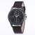 Men's watch waterproof calendar gun black shell quartz belt watch high-grade men's watch