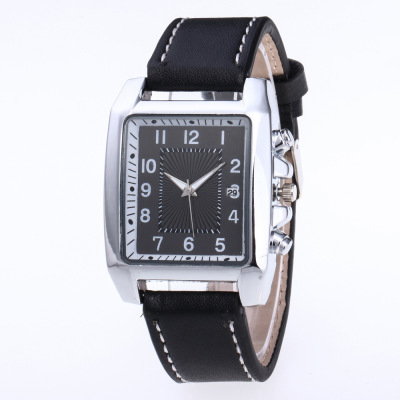 New genuine high-grade men's quartz watch creative fashion business three-eye waterproof belt watch