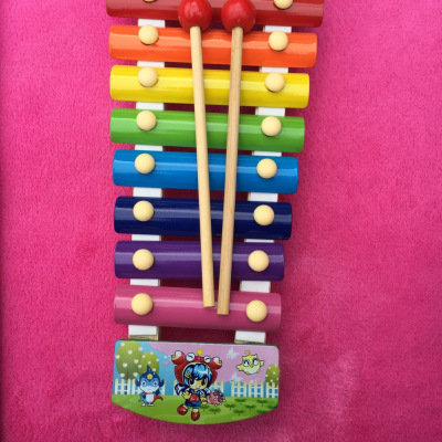 Tourist attractions wooden music toys wholesale children 's cartoon ba Yin qin cartoon percussion himself to Instruments