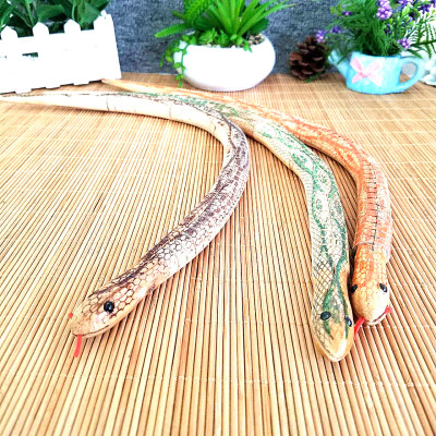 Manufacturers wholesale tourist souvenirs wooden snake 70 cm wooden snake trick funny toy crafts