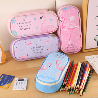 Multi-function stationery bag PU pencil bag for students