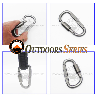 Rotary safety lock mount buckle backpack hanging kettle accessories climbing buckle D type buckle