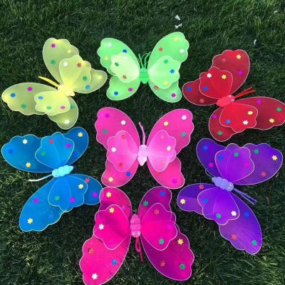 The wholesale supply of silk stockings butterfly double three-piece set wings multicolor butterfly children butterflies
