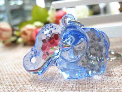 Acrylic elephant key chain pendant cartoon animal pendant wholesale elephant key ring special