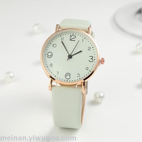 european and american style women‘s ultra-thin belt simple student watch