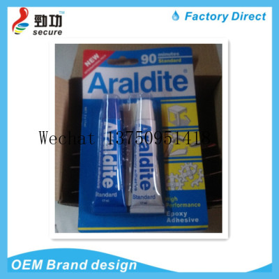 Plastic metal wood adhesive gem elonda transparent Araldite glue blue cardAB Glue Epoxy Glue 