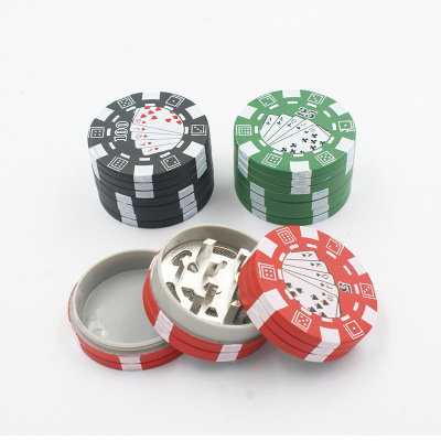 Hot selling plastic cigarette grinder small chip shape cigarette grinder 3 layers of plastic grinder manual