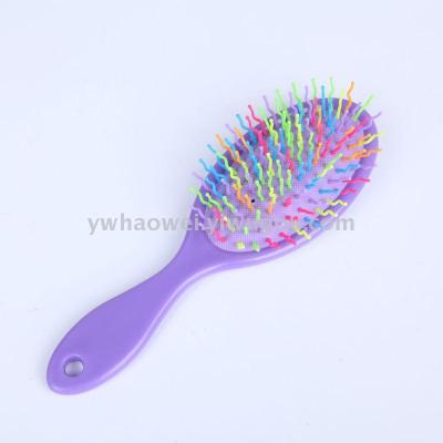 Hair styling comb air bag massage rubber comb rainbow needle curved needle air cushion comb