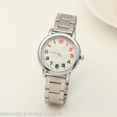 New thin steel band lady butterfly crystal face watch