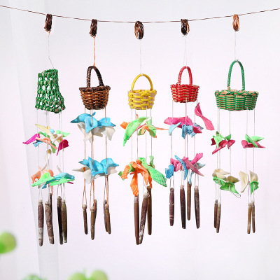 Factory Direct Sales Crafts Pure Natural Handmade Marine Shell Wind Chimes Birthday Gift Balcony Room Hanging Decorations Door