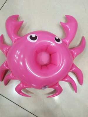 An Inflatable toy crab cushion made of PVC material