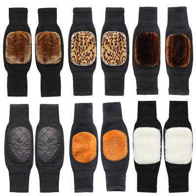 Wool knee pad thickened warm Wool knee pad for autumn and winter cold weather and Wool thickened men and women