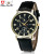 The JOOM new style sells three eyes six needle leather belt men's and women's watch zlf-0091