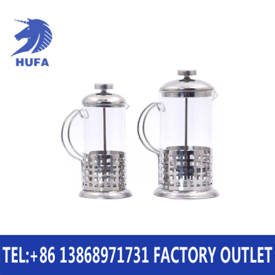 Stainless Steel Hand Wash Pot French Press Glass Coffee Pot with Strainer Tea Making Pot Stainless Steel Pressure Cup