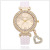 New fashion women's watch peach heart pendant quartz watch women's watch bracelet full diamond women's watch