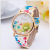 Wish Ebay hot style belt watch ladies leisure watch printed Geneva wristwatch stock wholesale