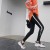 Nine-point cotton sport leggings women wear thin Korean versions of joker stripe tights