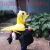 Baby yellow duck raincoat children's raincoat transparent encumbrance children's raincoat diamond hat