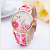 Wish Ebay hot style belt watch ladies leisure watch printed Geneva wristwatch stock wholesale