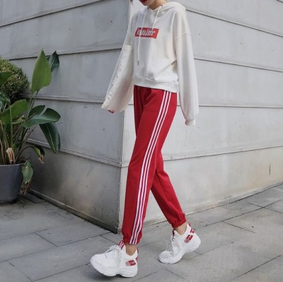 Sports pants bf original suifeng Korean students loose to show the thin school uniform