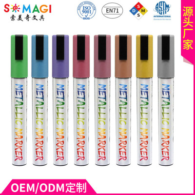Somecchi writing line width 6mm chalk marker imported waterborne metallic color liquid marker