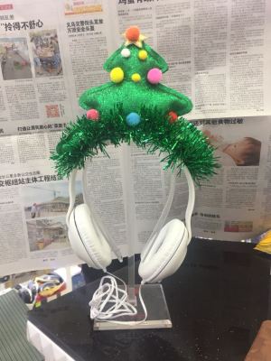 Christmas tree headsets gift headphones
