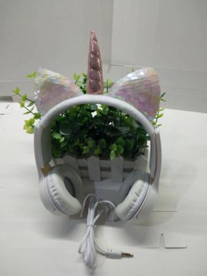 Unicorn crown plush headset